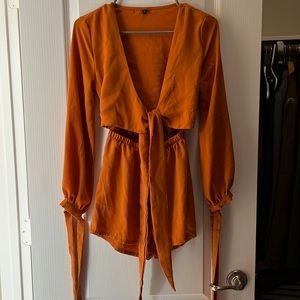 Burnt orange romper